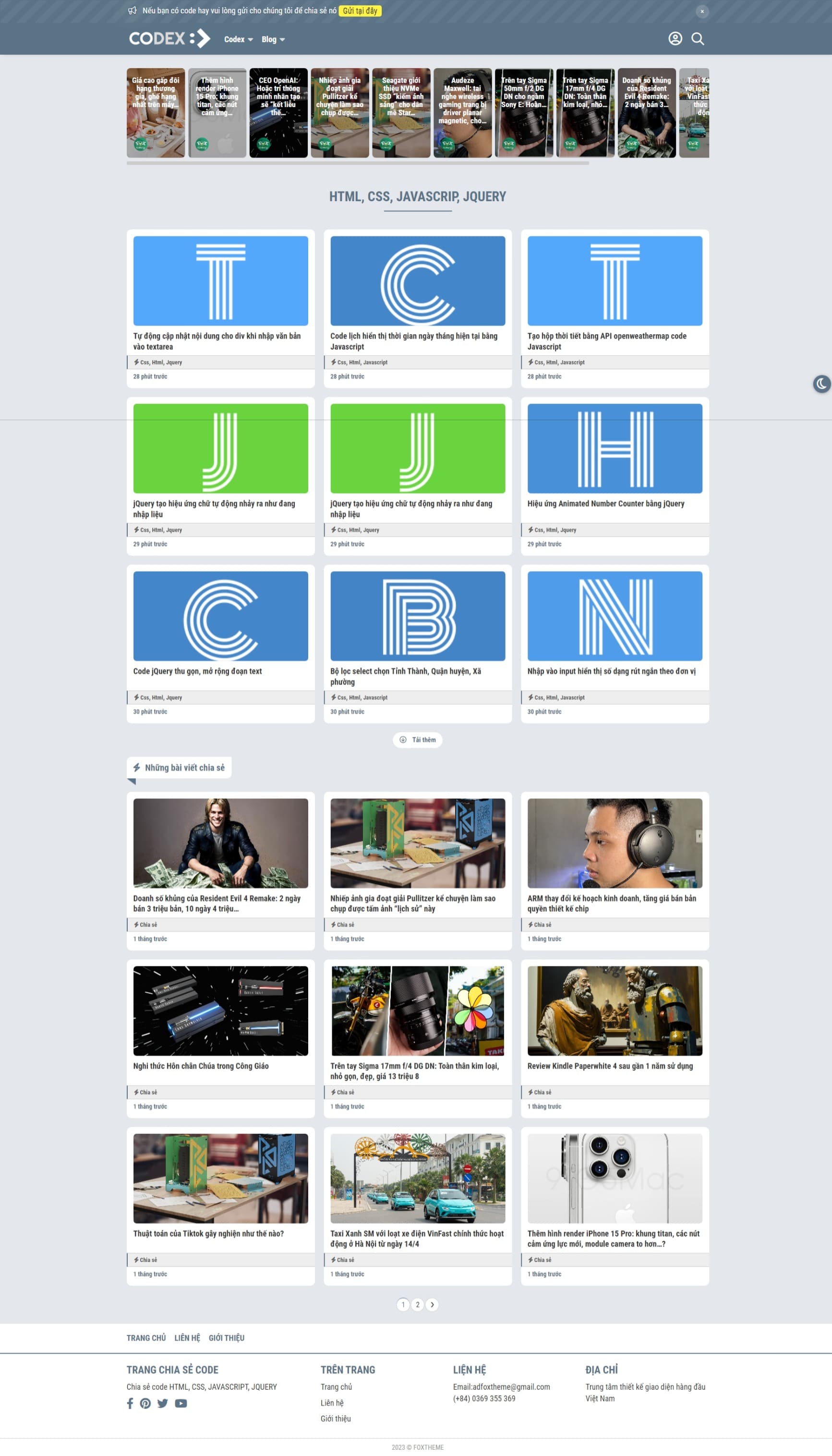 Trang chia sẻ code